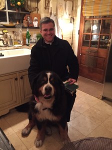 Our dear friend, Father Dan, came to our home tonight to preform the sacrament, Anointing of the Sick, for me. My family is grateful for his prayers and friendship.